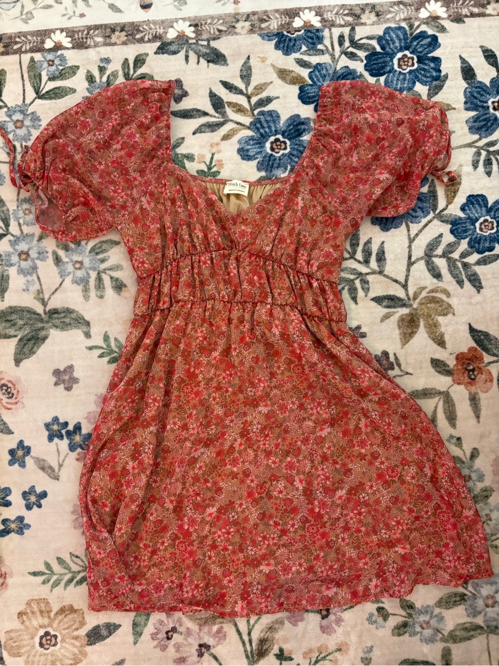 Peach Love California Pink Floral Slip Dress